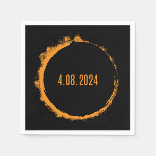Guardanapo De Papel Total Solar Eclipse EUA 8 de abril de 2024