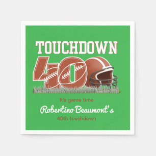 Guardanapo De Papel Touchdown Quarty Engraçado aniversário de 40 anos 