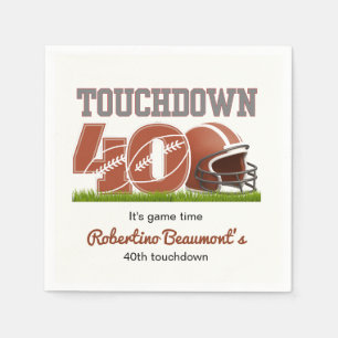 Guardanapo De Papel Touchdown Quarty Engraçado aniversário de 40 anos 
