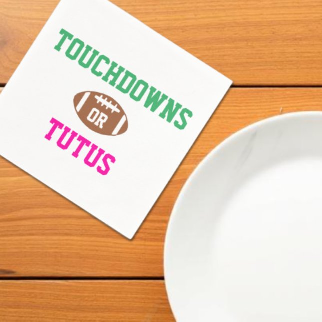 Guardanapo De Papel Touchdowns ou Revelação de Gênero de Tutus (Criador carregado)