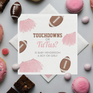 Guardanapo De Papel Touchdowns ou Tutus Revelação de Gênero