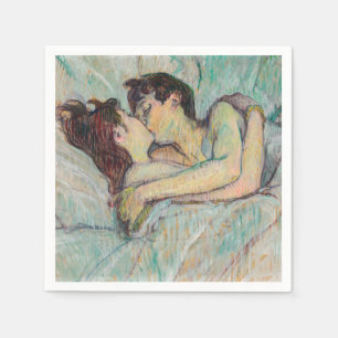 Guardanapo De Papel Toulouse-Lautrec - Na Cama, O Beijo