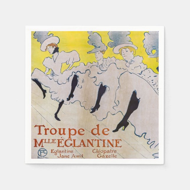 Guardanapo De Papel Toulouse-Lautrec - Troupe de Mlle Eglantine (Frente)