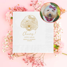 Toy Poodle Dog Personalizado Cheios Napkins