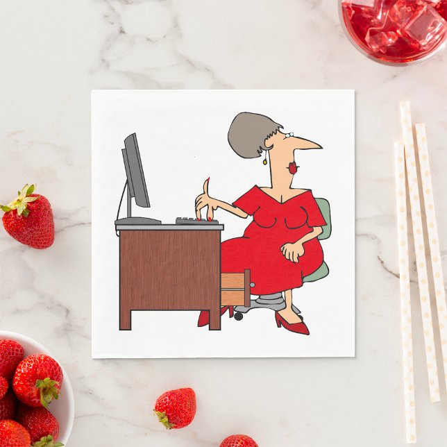 Guardanapo De Papel Trabalhador do Office em Mulheres (Criador carregado)