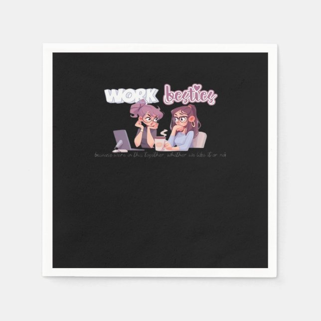 Guardanapo De Papel Trabalhar Besties Nele Juntos Clássicos (Frente)