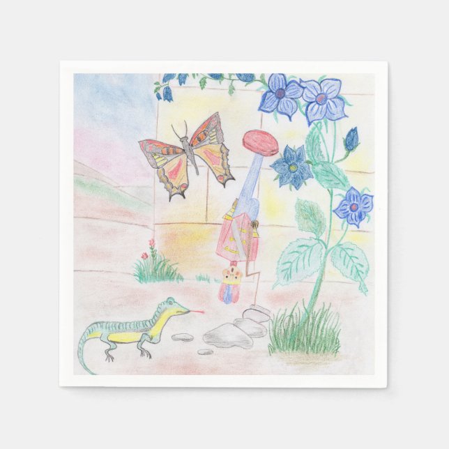 Guardanapo De Papel Trabalho de arte de Crianças Personalizadas, brinq (Frente)