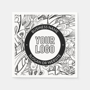 Guardanapo De Papel Trabalho de arte de linha moderna e seu logotipo c