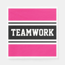 Guardanapo De Papel TRABALHO EM EQUIPE Cor-de-rosa-rosa-branca