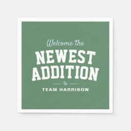 Guardanapo De Papel Traço azul do chá de fraldas de futebol personaliz