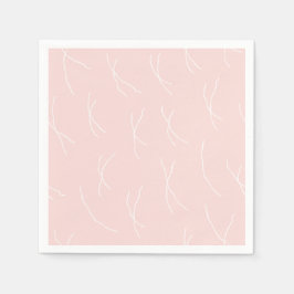 Guardanapo De Papel Traços Abstratos Quentes e Retrô | Bege Desbotado