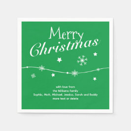 Guardanapo De Papel Tradicional - Bright Green Christmas Napkins