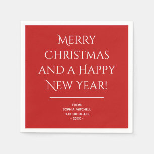 Guardanapo De Papel Tradicional - Clássico Vermelho Feliz Natal Napkin