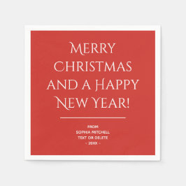 Guardanapo De Papel Tradicional - Vermelho Brilhante - Feliz Natal Nap