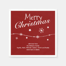 Guardanapo De Papel Tradicional - Vermelho escuro - Nápoles de Natal