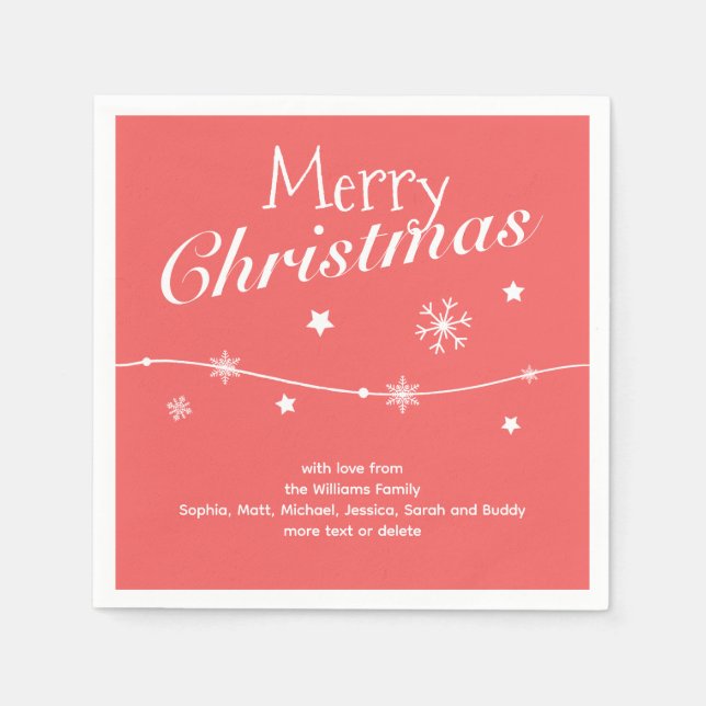 Guardanapo De Papel Tradicional - Vermelho macio - Nápoles de Natal (Frente)