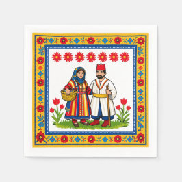 Guardanapo De Papel Traditional Moroccan Folk Art Cocktail Napkins