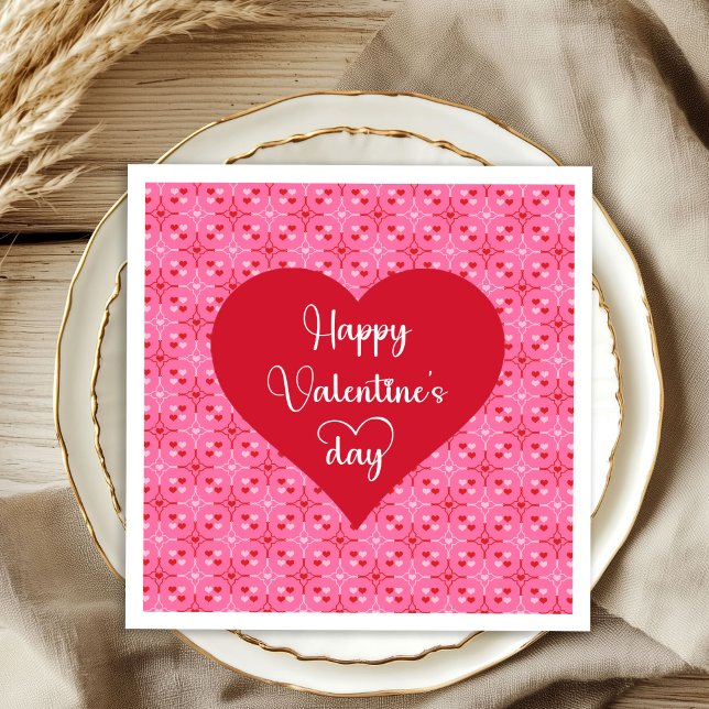Guardanapo De Papel Traditional Valentine Hearts Romantic Napkins (Traditional Valentine Hearts Romantic Napkins)