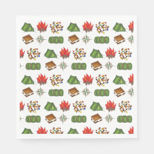 Guardanapo De Papel Trailmix de tendas de camp de verão
