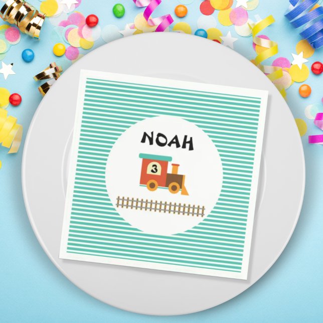 Guardanapo De Papel Train Birthday Party for Little Kids (Criador carregado)