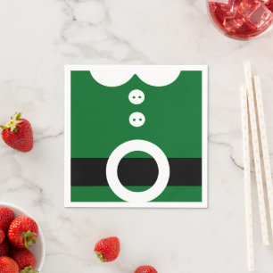 Guardanapo De Papel Traje de Elfe de Natal - Gráfico de Natal Limpo