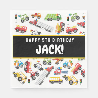 Guardanapo De Papel Transporte Aniversário de Napkins Vehicle Napkins