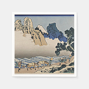 Guardanapo De Papel Trás da montanha Fuji do rio Minobu Hokusai