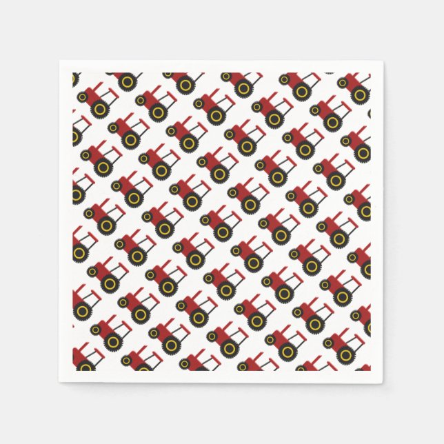 Guardanapo De Papel Trator vermelho (Frente)