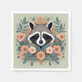 Guardanapo De Papel Travesseiro decorativo Cottagecore Raccoon