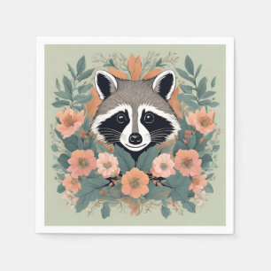 Guardanapo De Papel Travesseiro decorativo Cottagecore Raccoon