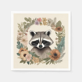 Guardanapo De Papel Travesseiro decorativo Cottagecore Raccoon