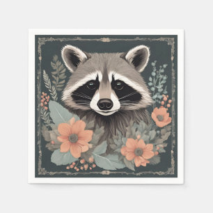 Guardanapo De Papel Travesseiro decorativo Cottagecore Raccoon