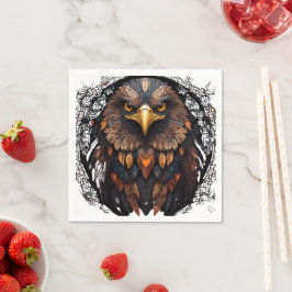 Guardanapo De Papel Travesseiro Redondo de Águia Mosaica