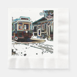 Guardanapo De Papel TRC Neon Streetcar em stn Luncheon Paper Napkin