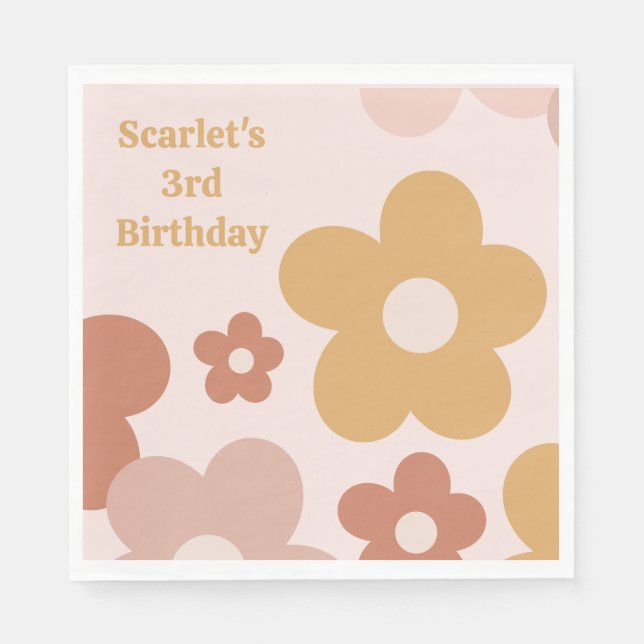 Guardanapo De Papel Trendy Boho Daisies (Frente)