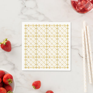 Guardanapo De Papel Trendy Dourado Geometric Pattern Ouro Art