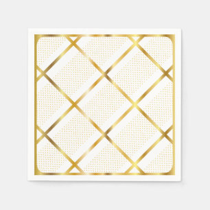 Guardanapo De Papel Trendy Dourado Geométrico Na moda Patterno