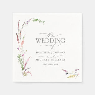 Guardanapo De Papel Trendy Elegant Wildflower Wedding