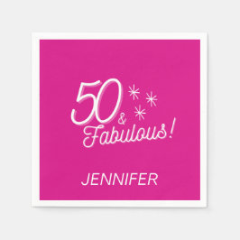 Guardanapo De Papel Trendy Pink 50 E Fabuloso Aniversário