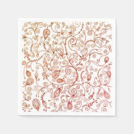 Guardanapo De Papel Trendy Red Floral Napkins