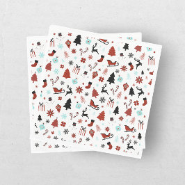 Guardanapo De Papel Trenó de Rena Santa Árvores de Natal