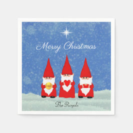 Guardanapo De Papel Três Gnomo de Natal