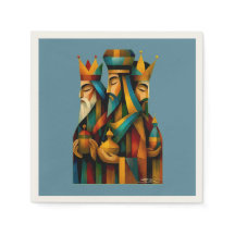 Três Homens Sábios Arte Abstrata da Natividade 