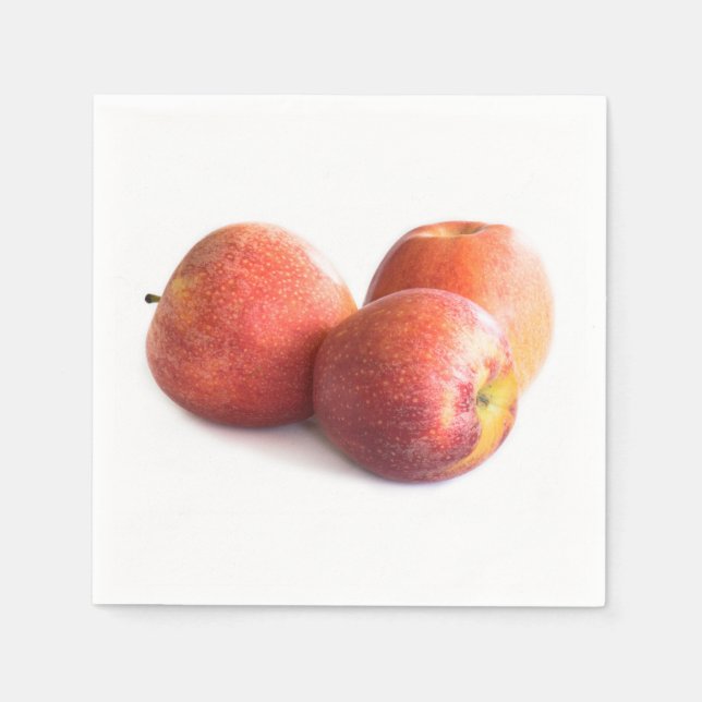 Guardanapo De Papel Três maçãs vermelhas (Frente)