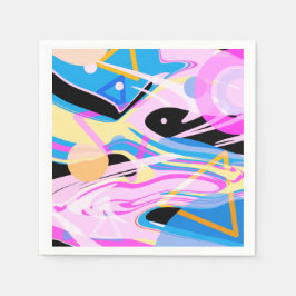 Guardanapo De Papel Três pintura geométrica Abstrato