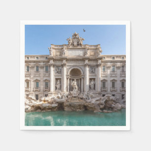 Guardanapo De Papel Trevi Fountain no início da manhã - Roma, Itáli