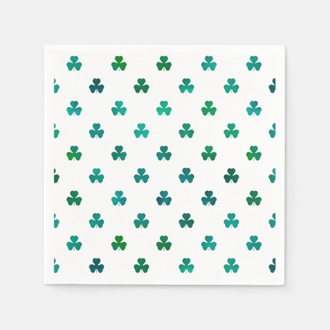 Guardanapo De Papel Trevo Esmeralda Verde - Micro (Frente)