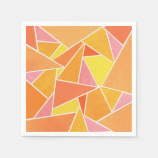 Guardanapo De Papel Triângulos Laranja