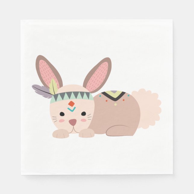 Guardanapo De Papel Tribal Bunny Napkin (Frente)