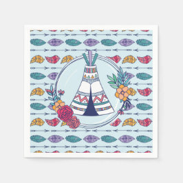 Guardanapo De Papel Tribal Cute Teepee Boho